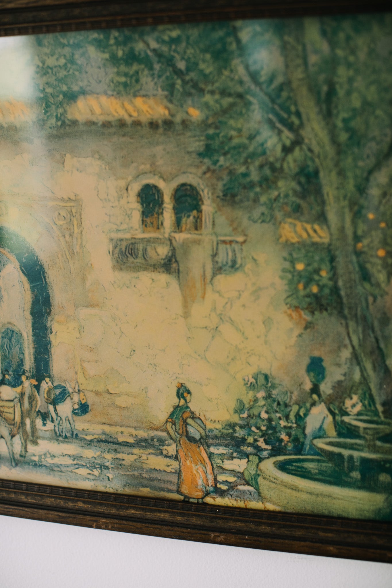 Vintage Mediterranean Village Print